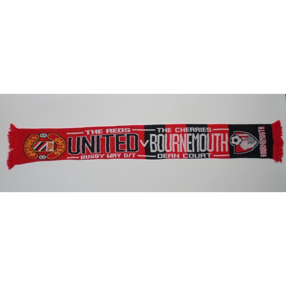 Manchester Reds United : Bournemouth Cherries May 15,‎ 2016 Busby Way O/T Scarf